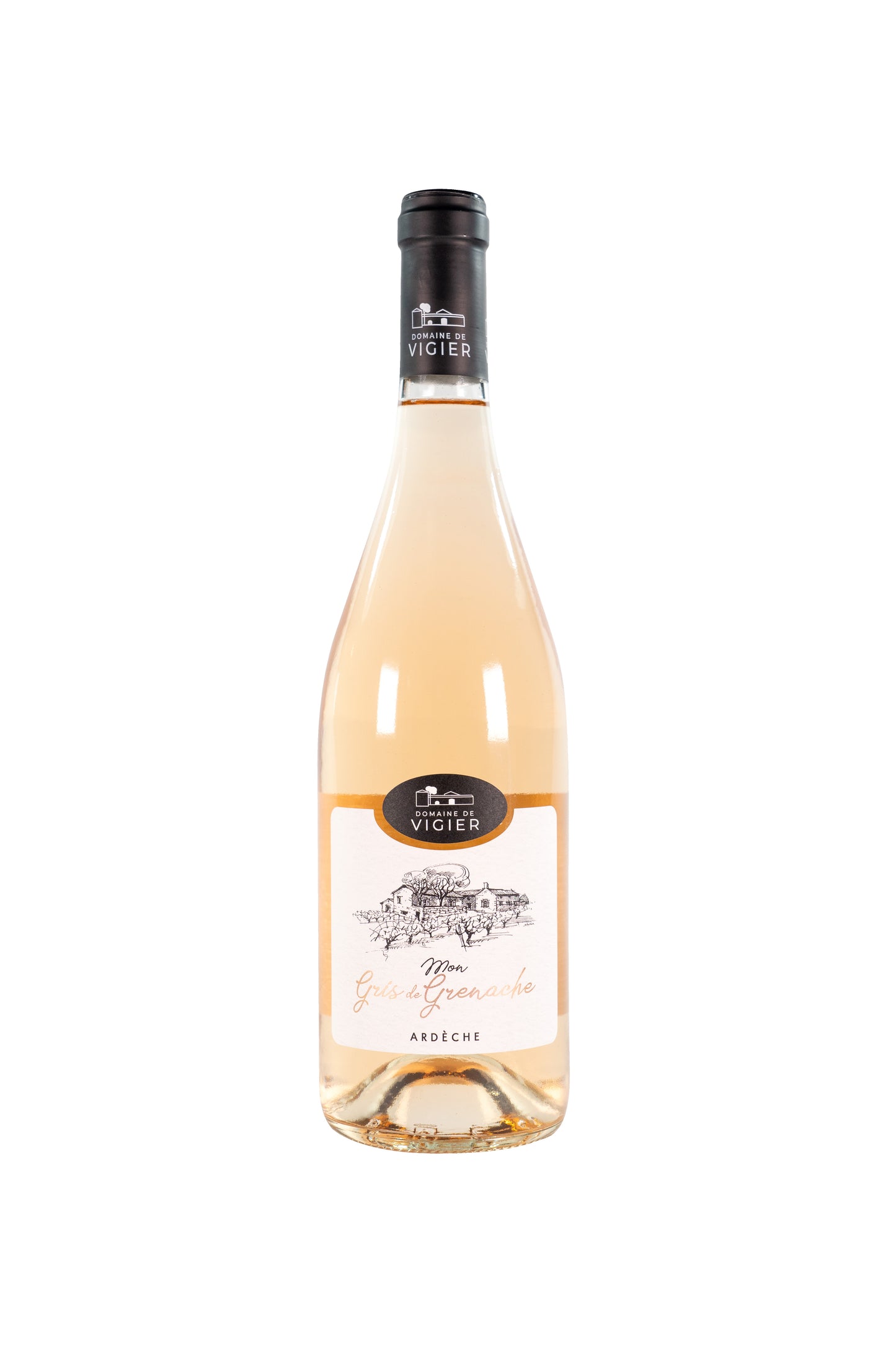 Bottle of Rose wine called Gris De grenache by Vigier