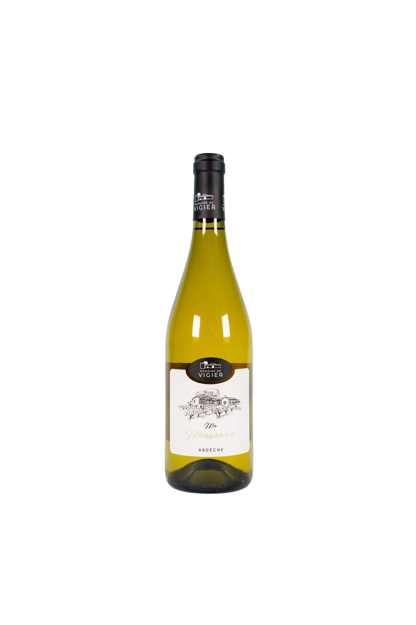 Bottle of white wine ma Marsanne by vigier
