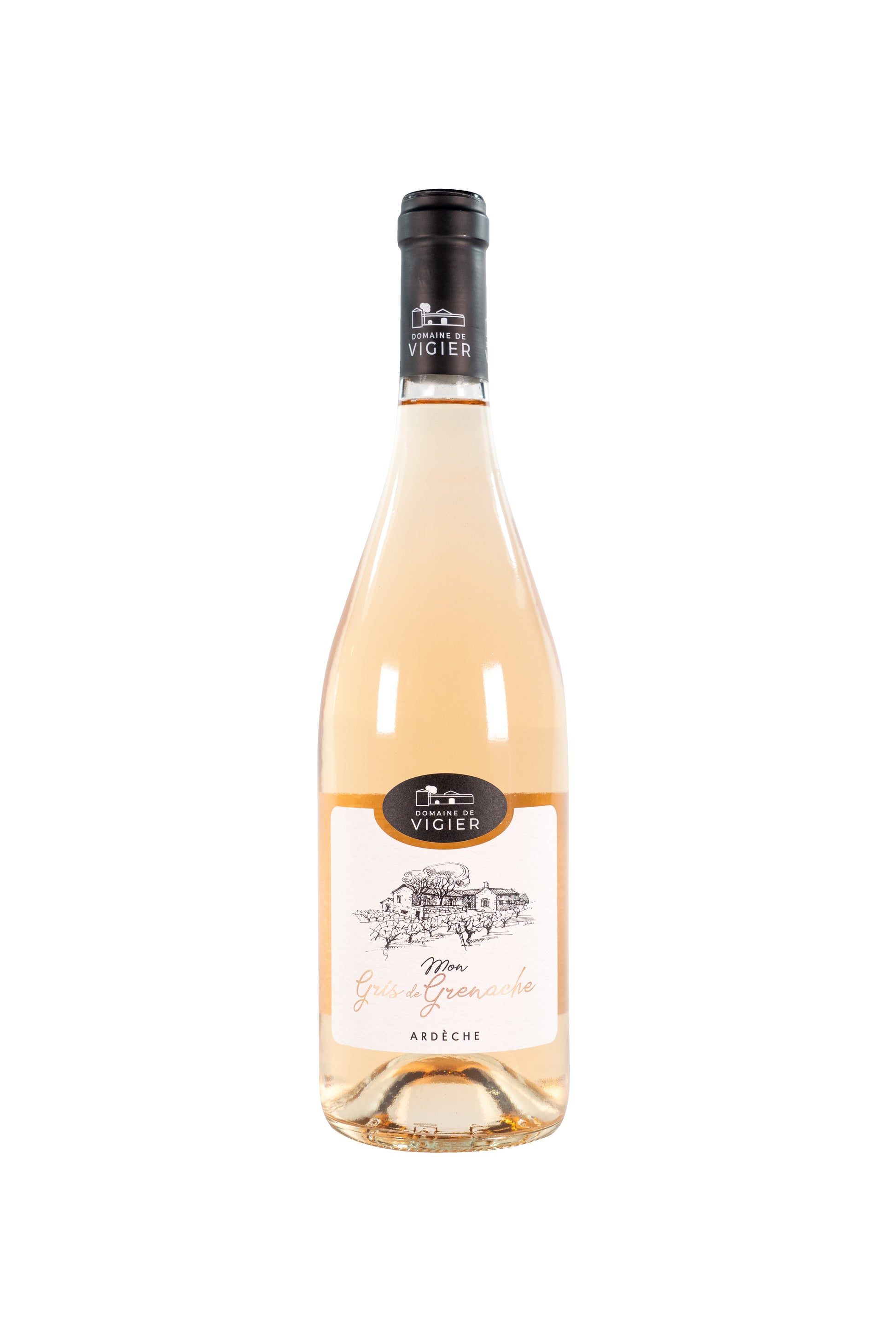 Bottle of Rose wine called Gris De grenache by Vigier