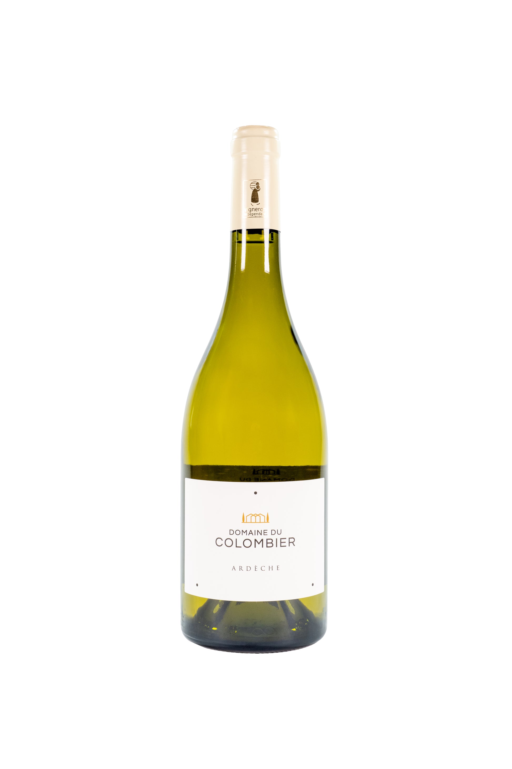 Bottle of white wile called colombier blanc